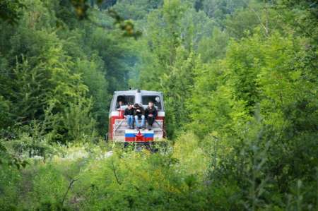 Трудовая рыбалка на горной реке Трудовая рыбалка на горной реке