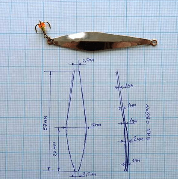 Блесна на окуня для зимней рыбалки своими руками чертежи и размеры
