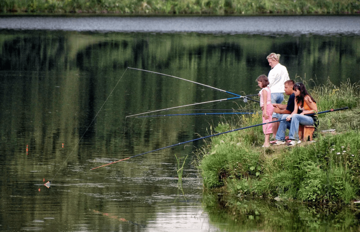 Ловить рыбу в московской области. Семейная рыбалка. Семья на рыбалке. Рыбалка летом. Удить рыбу.